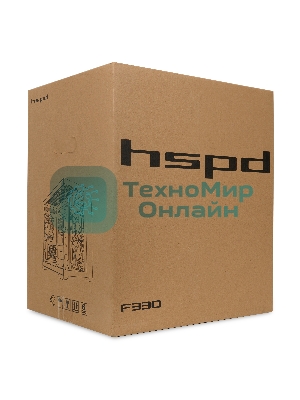 Компьютерный корпус HSPD F330, Panoramic Mini-tower, черный, TG, 0.5 SPCC, 3x120мм ARGB mATX, mITX 160/400/200мм 1x2.5