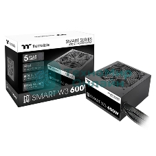 Блок питания Thermaltake Smart W3 600W, ATX 3.1, APFC, 12cm Fan, 80 PLUS, Retail