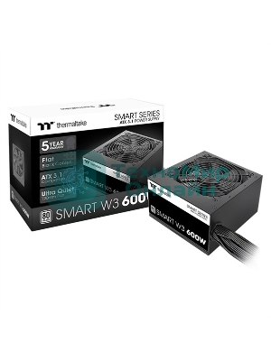 Блок питания Thermaltake Smart W3 600W, ATX 3.1, APFC, 12cm Fan, 80 PLUS, Retail