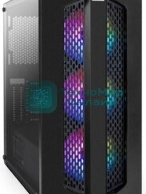 Компьютерный корпус Miditower ExeGate EVO-9205-NPX600 (ATX, БП 600NPX с вент. 12 см, с окном, 1*USB+1*USB 3.0, аудио, 3 вент. 12см с RGb подсветкой)