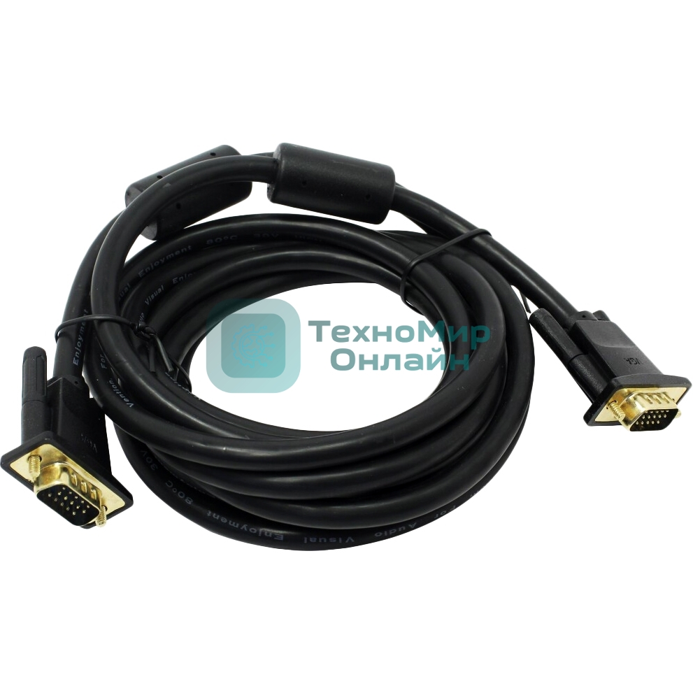 Кабель Vention VGA 15M/15M с 2 ферритовыми фильтрами - 5м