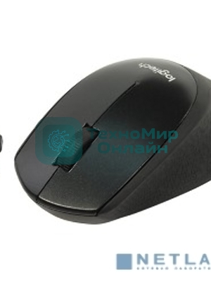 Мышь беспроводная Logitech M330 SILENT PLUS черный, 1000 dpi, радиоканал, USB, кнопки - 3