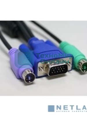 Набор кабелей D-LINK DKVM-CB3 для DKVM - 2хPS/2,1xVGA, 3м