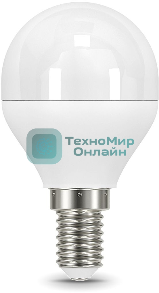 Лампа светодиодная Gauss 9.5Вт цок.: E14 шар 220B 3000K св. свеч. бел. теп. (упак.: 10 шт)