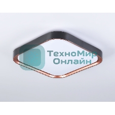 Потолочный светодиодный светильник Ambrella light FZ1265 BK/PGD черный/золото розовое 18W 5000K 250*250*60 (Без ПДУ)