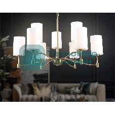 Люстра Ambrella light LH56054/6+3 BS/FR латунь/белый матовый E14*9 max 40W D765*1060