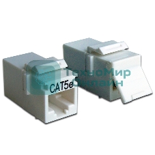Повторитель портов RJ-45, неэкранированный, кат.5E, формата Keystone, белый