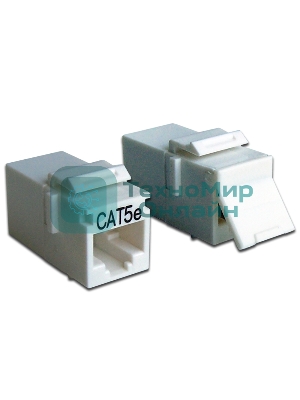 Повторитель портов RJ-45, неэкранированный, кат.5E, формата Keystone, белый