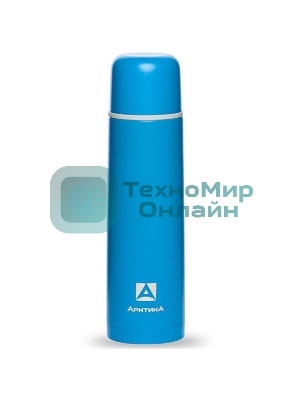 Термос Арктика, 102-750 синий, узкое горло 0,75 л, классический, цветной, холод/тепло 28 ч