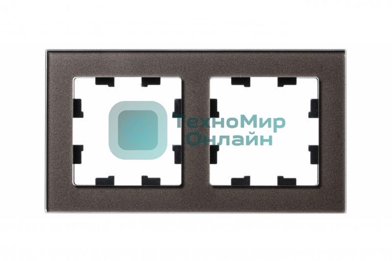 Рамка 2-м AtlasDesign Nature стекло, мокко SchE ATN320602