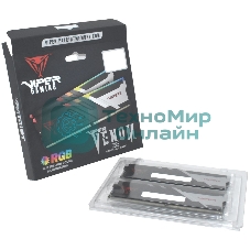 Оперативная память Patriot Viper Venom, DDR5, 32GB (2x16GB), 7200MHz, CL34, DIMM, с радиаторами, RGB, черный