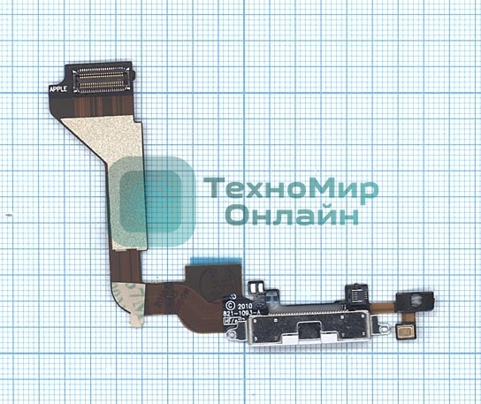 Шлейф разъема питания для iPhone 4 белый