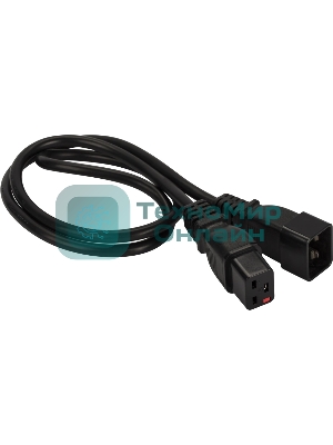 Шнур питания с блокировкой C19-C20, 3х1.5, 220В, 16А, черный, 5 метров