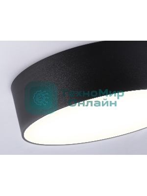 Потолочный светодиодный светильник Ambrella light FV5521 BK черный LED 26W 3000K D220*58 (Без ПДУ)