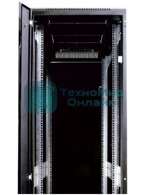 Шкаф телекоммуникационный напольный ЦМО ШТК-М, IP20, 42U, 2030х800х1000 мм (ВхШхГ), дверь: тонированное стекло, черный