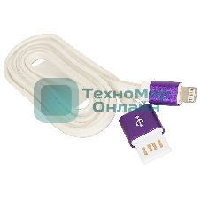 Кабель Gembird USB 2.0 Cablexpert AM/Lightning 8P, 1м, силиконовый шнур, разъемы фиолетовый металлик, пакет
