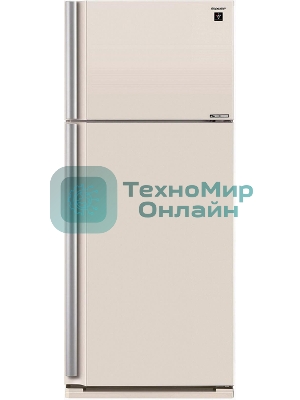 Холодильник Sharp SJ-XE59PMBE бежевый двухкамерный 430/148л морозилка сверху, No Frost