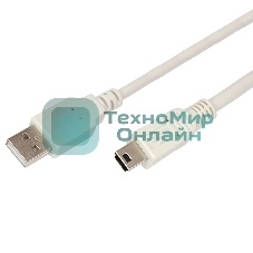 Кабель Rexant mini USB (male) штекер - USB-A (male) штекер, 3 м, серый (PE пакет)