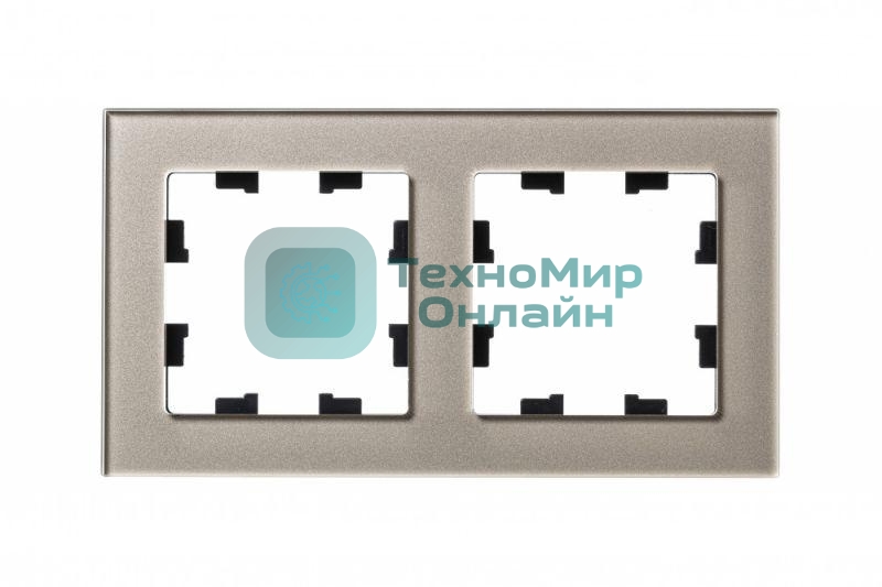 Рамка 2-м AtlasDesign Nature стекло, шампань SchE ATN320502