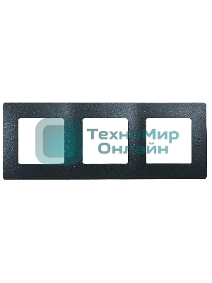 Рамка 3поста антрацит ETIKA