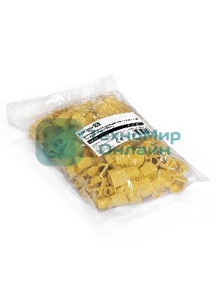 Колпачок ExeGate BC45-100-YL изолирующий для коннектора RJ-45, желтый (100 шт)