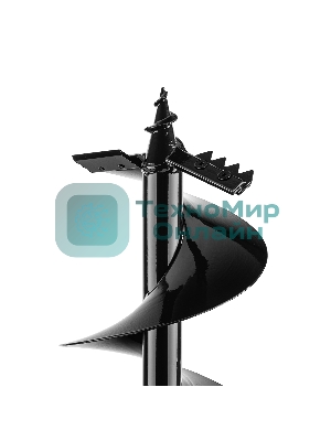 Шнек для грунта Denzel ER-150, диаметр 150 мм, длина 800 мм, соединение 20 мм, съемный нож