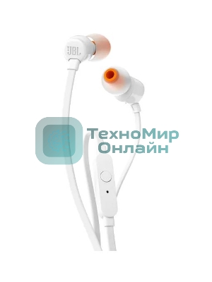 Проводные наушники JBL Tune 110 белый, внутриканальные, Jack 3.5 мм