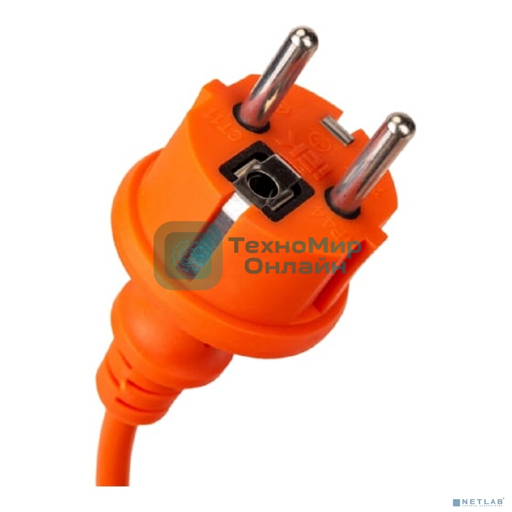 Удлинитель-шнур 1х10м вилка+розетка 2Р+РЕ IP44 УШ-01РВ 3х1 оранж. IEK WUP10-10-K09-44