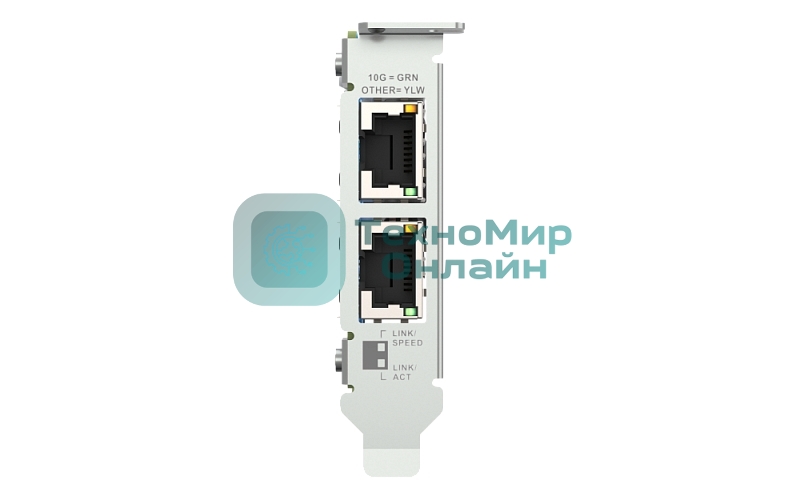 Сетевая карта QNAP QXG-10G2T Dual-port BASET 10GbE network expansion card; low-profile form factor; PCIe Gen3 x4