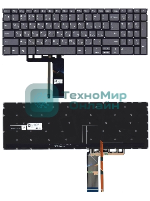 Клавиатура для ноутбука Lenovo ThinkBook 15-IIL 15-IML черная с подсветкой