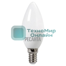Лампа светодиодная LL-R-C37-5W-230-4K-E14 (свеча