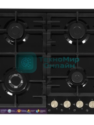 Газовая варочная поверхность Oasis P-MBRT черный