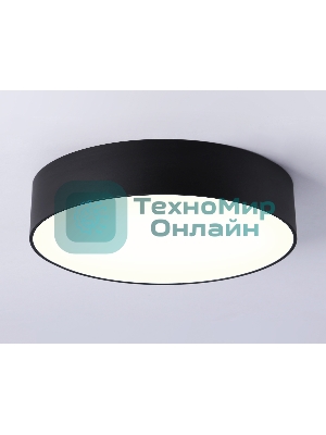 Потолочный светодиодный светильник Ambrella light FV5521 BK черный LED 26W 3000K D220*58 (Без ПДУ)