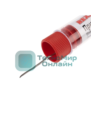 Припой без канифоли ПОС-90 Rexant, 10 г, Ø1.0 мм, (олово 90%, свинец 10%), колба