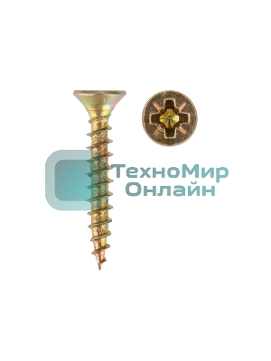 Саморез универсальный Kranz 3х20, желтый цинк, упаковка поставщика (32 000 шт.)