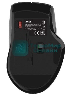 Мышь беспроводная Acer OMR150 черный, 1600 dpi, радиоканал, USB, кнопки - 6