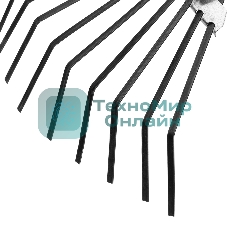 Грабли Сибртех веерные 20 зубьев, с черенком, оксидированные, плоский зуб