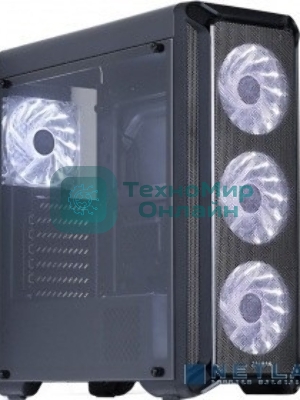Компьютерный корпус ZALMAN I3, без БП, большое боковое окно, черный,ATX