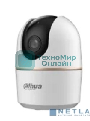 Мини-PT IP-видеокамера Dahua DH-IPC-H4AP-0360B с Wi-Fi 2.4ГГц 4Мп, 1/3” CMOS, объектив 3.6мм, видеоаналитика, ИК до 10м