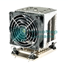 Кулер Ablecom ACL-S41130 серебристый 90 мм алюминий/медь 4700 об/мин, 46 дБ, 4 pin, 400 Вт, 124.5 мм