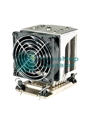 Кулер Ablecom ACL-S41130 серебристый 90 мм алюминий/медь 4700 об/мин, 46 дБ, 4 pin, 400 Вт, 124.5 мм