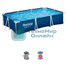Бассейн каркасный Bestway 300х201х66см, 3300 л, с ф.-насосом, 56411