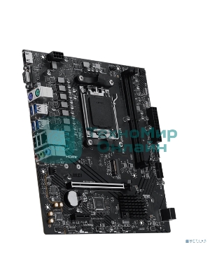 Материнская плата MSI PRO A620M-B EVO, AM5, AMD A620A, 2xDDR5, 2xSATA, 1xM.2, 1xPCIe 4.0 x16, 1xPCIe x1, 1xVGA, 1xHDMI, 1x2.5Gb LAN, 4xUSB-A 5Gbps, 2xUSB-A 2.0, 2xPS/2, 3x3.5 мм, 7.1, чёрный, mATX