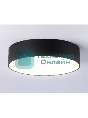 Потолочный светодиодный светильник Ambrella light FV5521 BK черный LED 26W 3000K D220*58 (Без ПДУ)