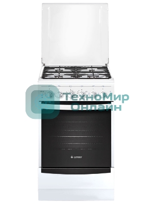 Плита газовая Gefest ПГ 5100-02 белый, конфорок 4 шт, духовка 52 л, 50 см x 85 см x 58.5 см