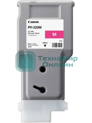 Картридж струйный Canon PFI-320 M 2892C001 пурпурный (300мл) для Canon Canon imagePROGRAF TM-200/205