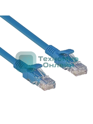 Патч-корд ExeGate UTP-RJ45-RJ45-C6-2M-BL, UTP, cat.6, 2м, синий