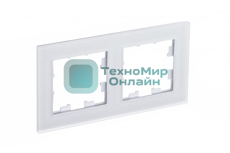 Рамка 2-м AtlasDesign Nature матовый, стекло, белый SchE ATN330102