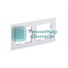 Рамка 2-м AtlasDesign Nature матовый, стекло, белый SchE ATN330102