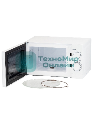 Микроволновая печь Hyundai HYM-M2064 белый, 20 л, 700 Вт, переключатели - поворотный механизм